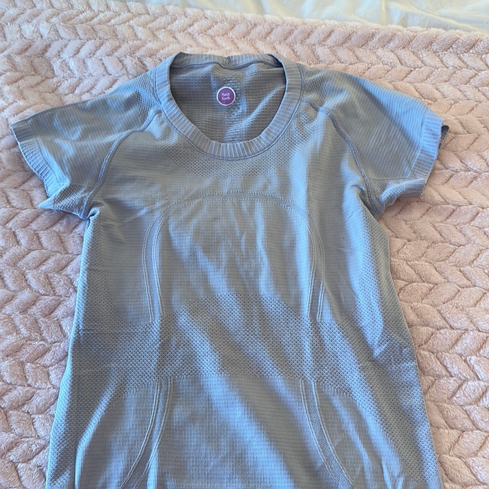 Light blue short sleeve swiftly tech.